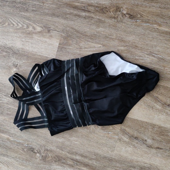 Women's Sexy Swimwear Monokini Swimsuit Sleeveless See Through Mesh Bikini Bathi - Picture 2 of 2